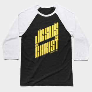 Jesus Christ - God Man - Gold with flowing blood pattern Baseball T-Shirt